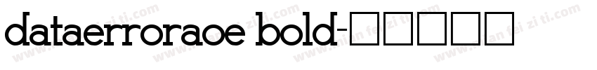 dataerroraoe bold字体转换